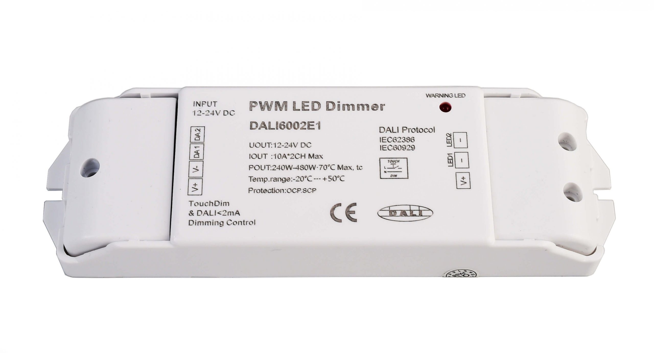 Deko-Light Controller, DALI PWM CV 2CH, 12/24V, 10A/Channel, dimmable: DALI-Bus according to IEC input voltage: 12-24V DC, output voltage: 12-24V output current: 5A/Channel, 240,00-480,00W, IP20 - Zoomoi